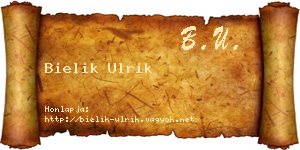 Bielik Ulrik névjegykártya